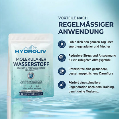 HYDROLIV | Wasserstoff-Wassertabletten