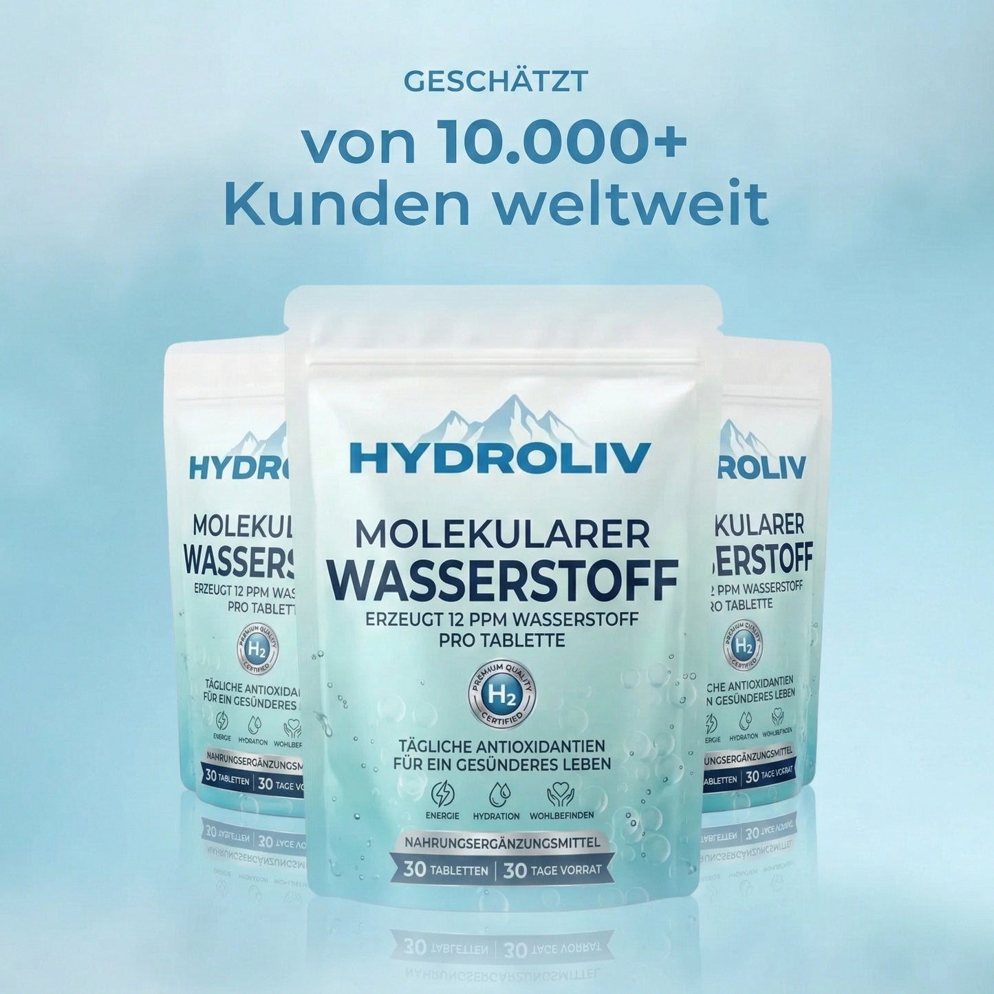 HYDROLIV | Wasserstoff-Wassertabletten