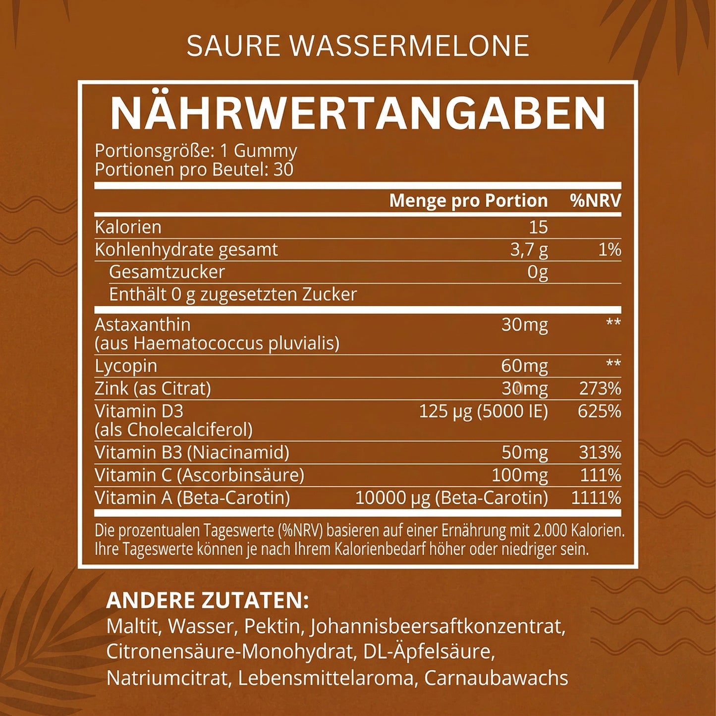 Selbstbräunungs-Gummys